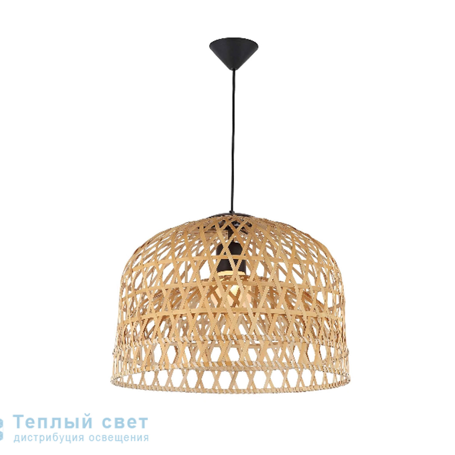 Zambelis 16177 PENDANT LAMP 1L E27 D53 WOOD подвесной абажур бамбук