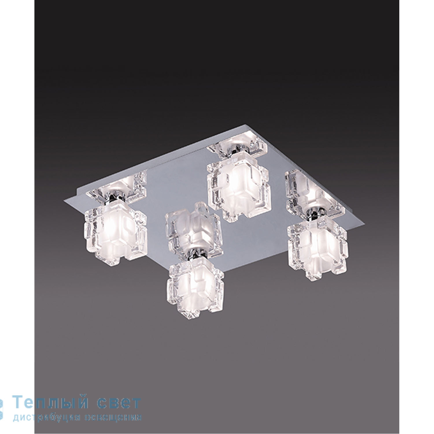 Zambelis 1343 CEILING LIGHT 4L G9 36*36 CHROME потолочный светильник