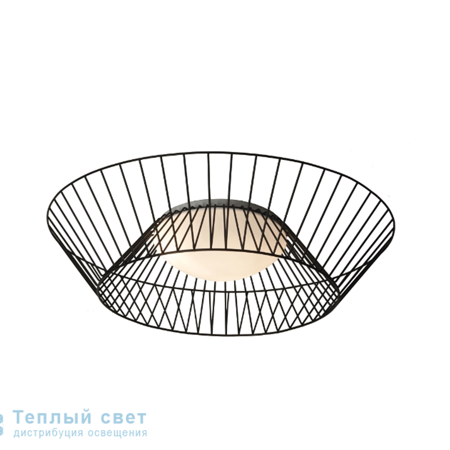 Zambelis 1546 CEILING LIGHT 3L E27 GLASS-STEEL BLACK потолочный светильник