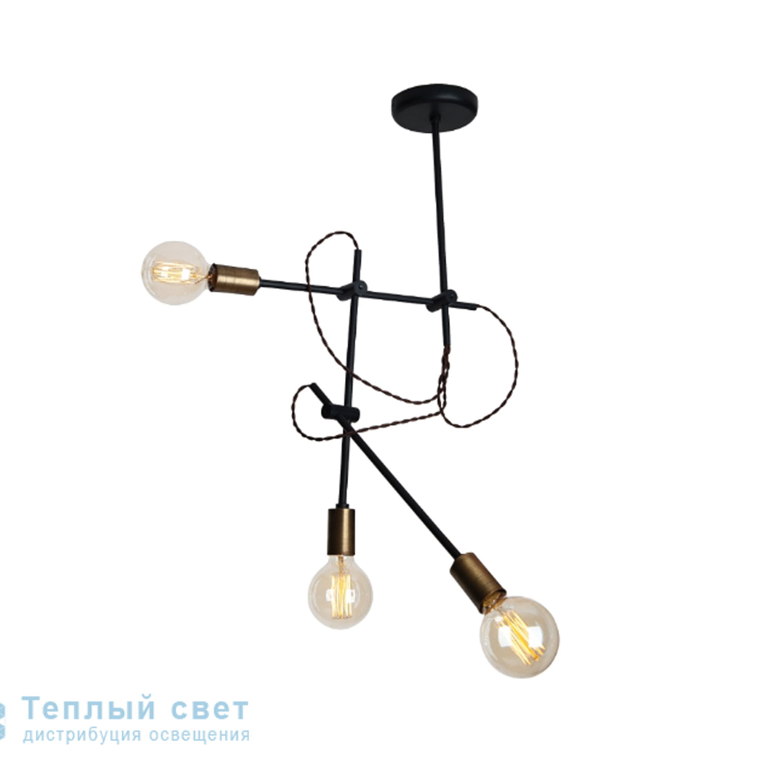 Zambelis 1593 PENDANT LIGHT 3L E27 BRONZE-BLACK потолочный светильник