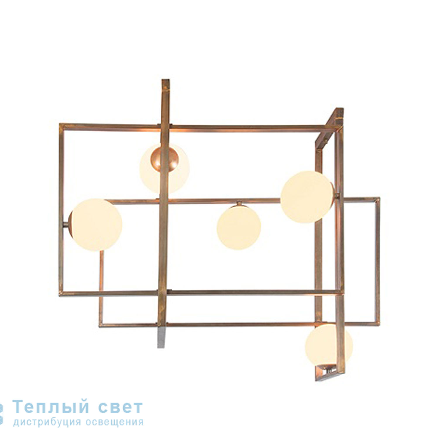 Zambelis 17100 CEILING LIGHT 5L G9 COPPER RUSTY METAL-GLASS потолочный светильник