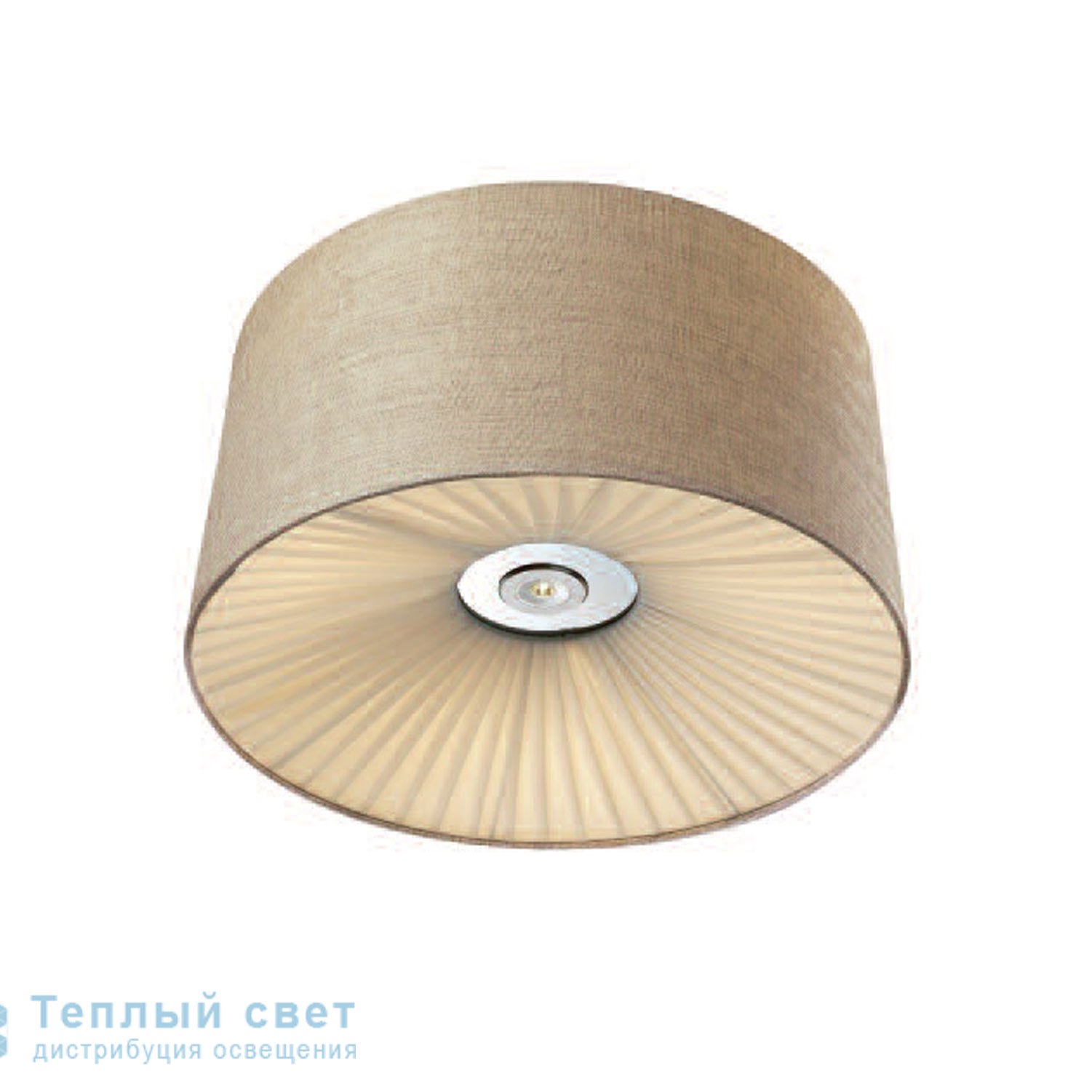 Zambelis 21083 CEILING LIGHT 7L(6*E27 AND 1 LED) D50 BEIGE FABRIC SHADE потолочный светильник