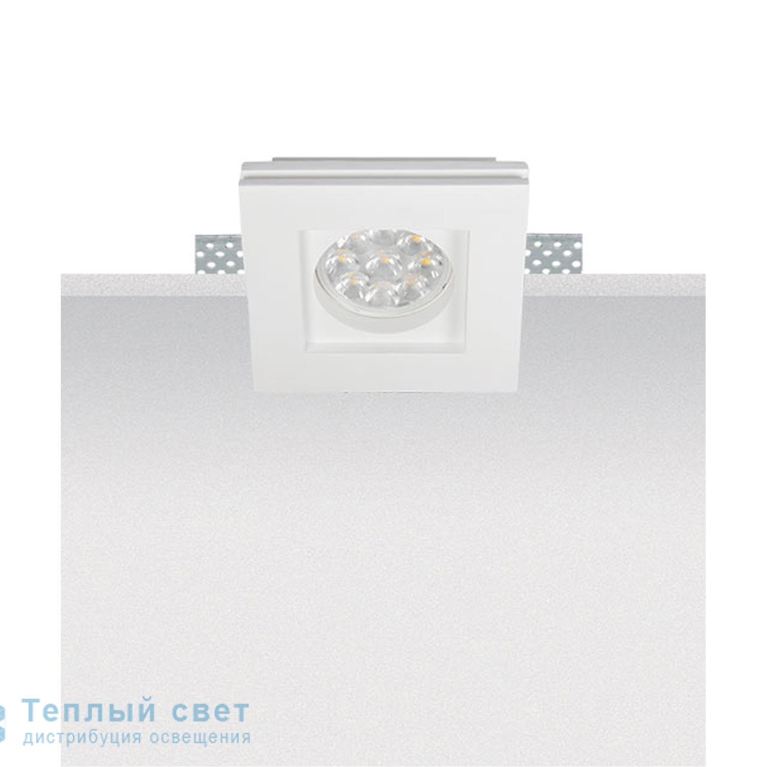 Zambelis S026 SPOT GU10 10X10 PURE WHITE GYPSUM светильник