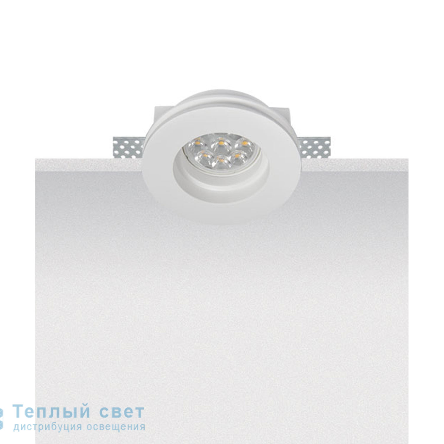 Zambelis S027 SPOT GU10 D10X3 PURE WHITE GYPSUM светильник
