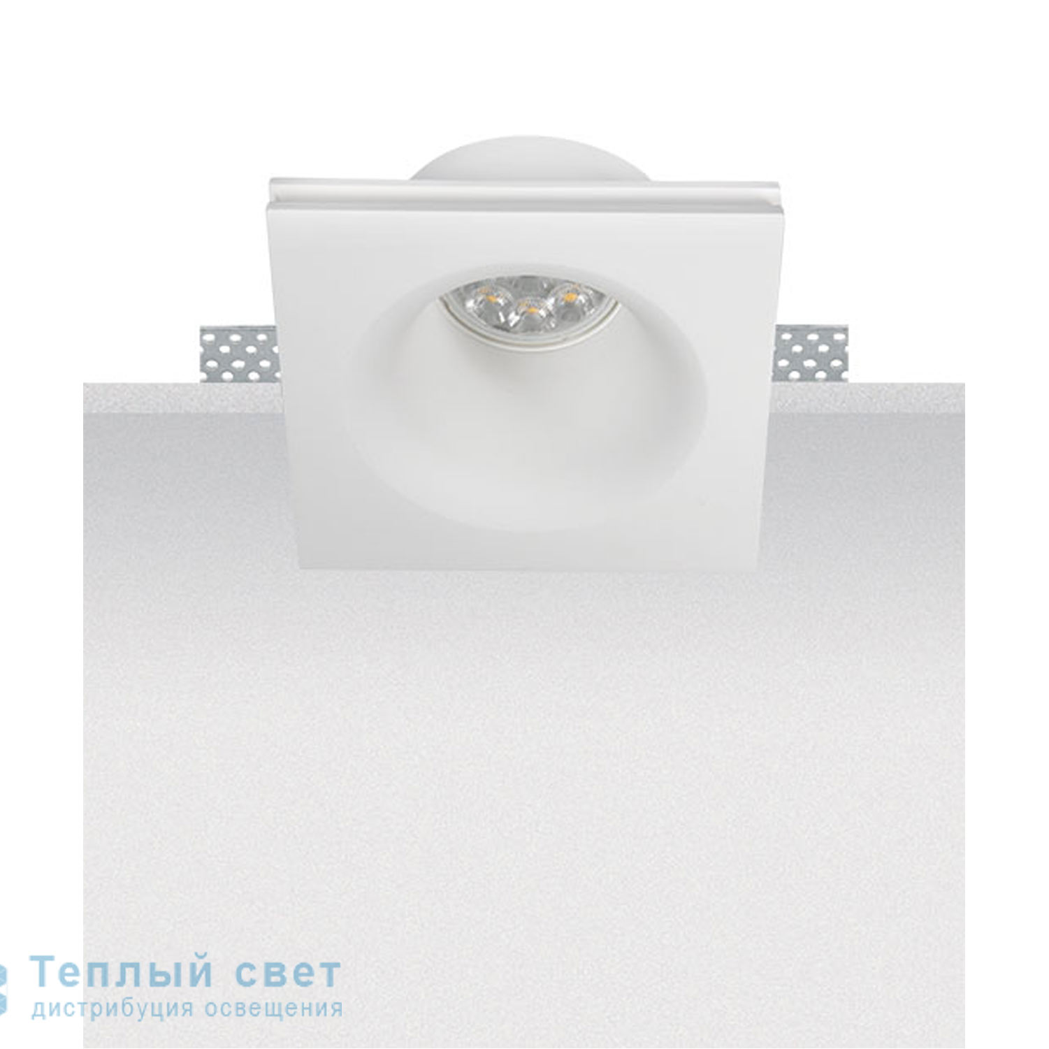 Zambelis S028 SPOT GU10 13,5X13,5 PURE WHITE GYPSUM светильник