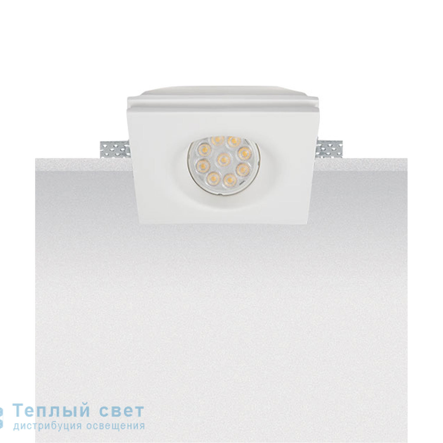 Zambelis S030 SPOT GU10 12X12 PURE WHITE GYPSUM светильник