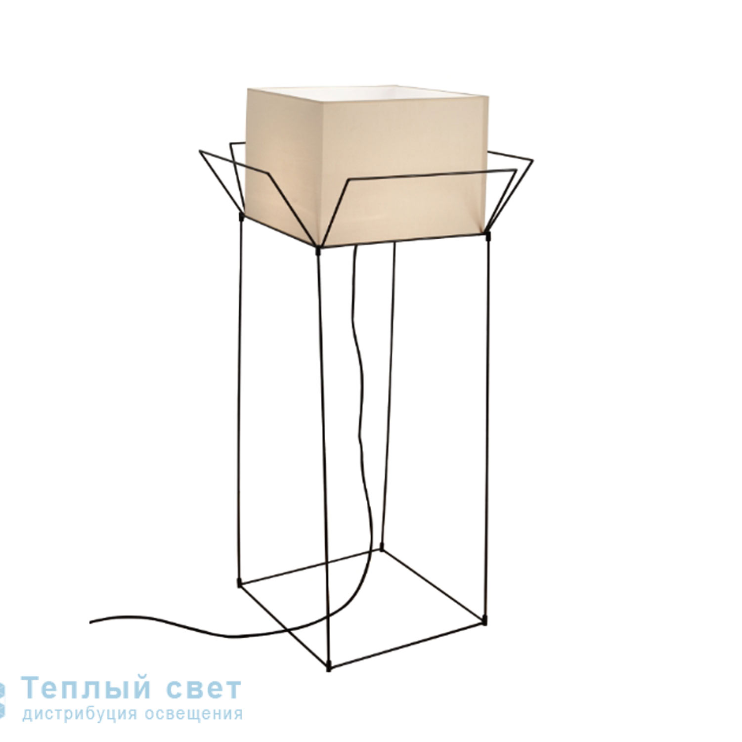 Zambelis 1599 FLOOR LAMP 1L E27 H122 BLACK METAL-WHITE SHADE торшер