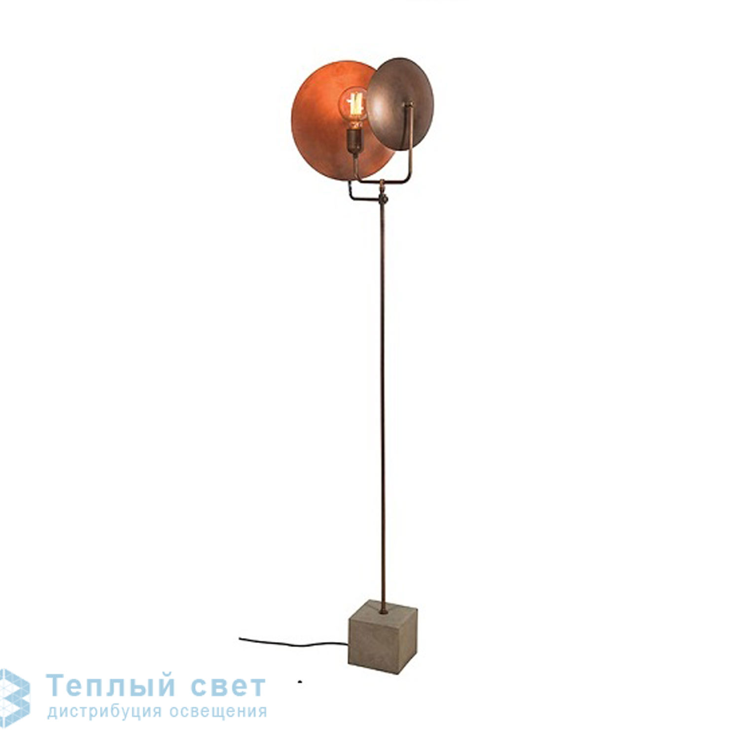 Zambelis 17134 FLOOR LAMP 1L E27 H170 COPPER RUSTY METAL-CONCRETE торшер