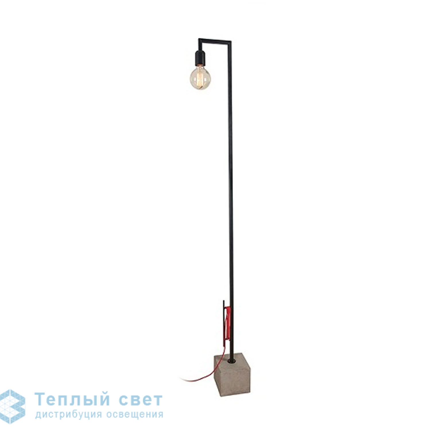 Zambelis 17138 FLOOR LAMP 1L E27 BLACK METAL-CONCRETE торшер