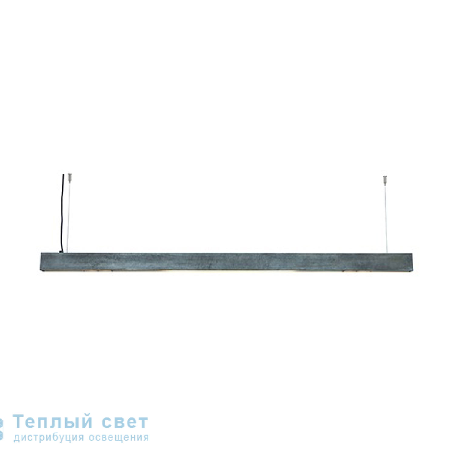 Zambelis 17210 PENDANT LAMP 45W LED BLACK RUSTY ALUMINIUM-PC DIFFUSER линейный светильник