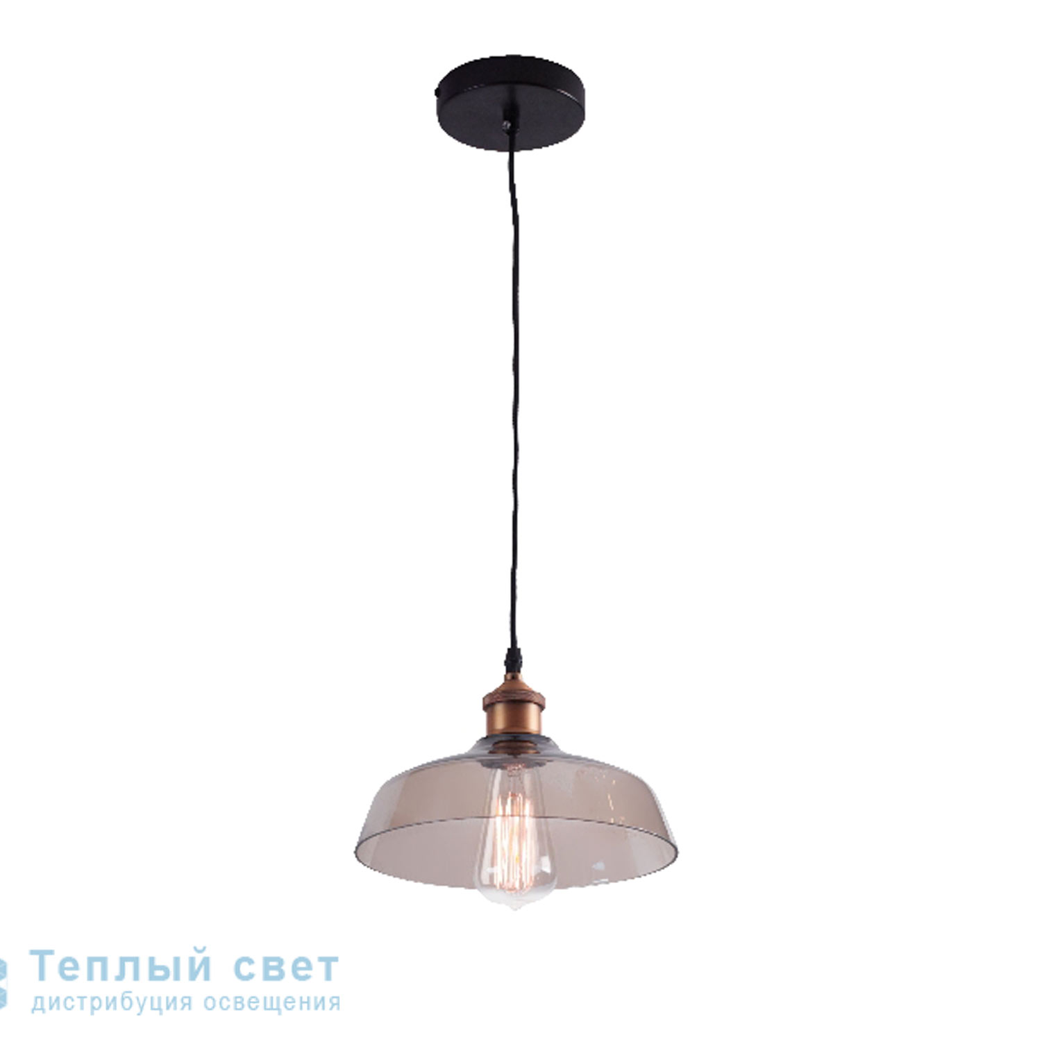 Zambelis 14103 PENDANT LIGHT 1L E27 D24 CHAMPAGNE GLASS подвесной светильник