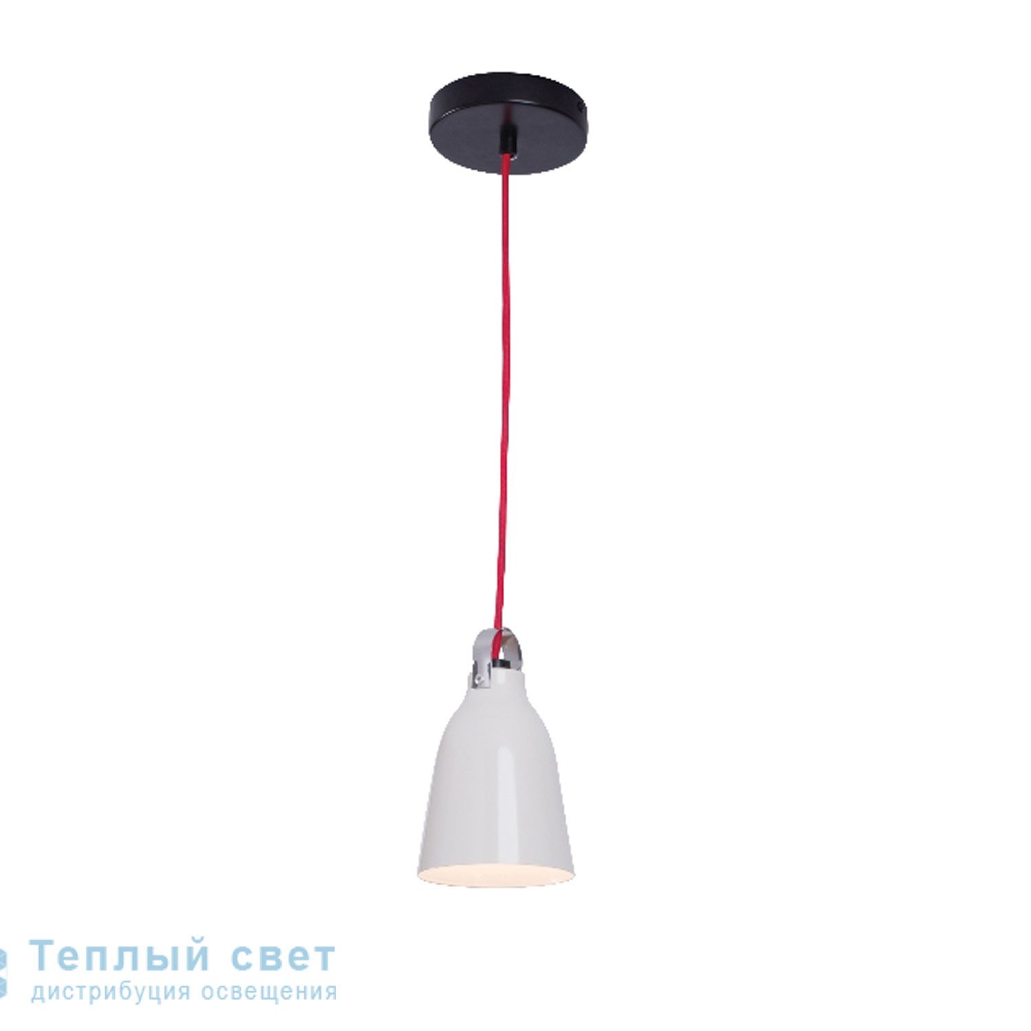 Zambelis 1424 PENDANT LIGHT 1L E14 BLACK/WHITE/CHROME/RED STEEL подвесной светильник