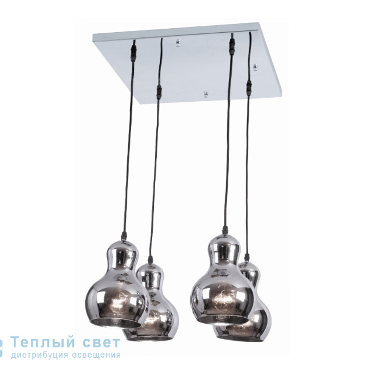 Zambelis 1447 PENDANT LIGHT 4L E27 50*50 CHROME GLASS подвесной светильник