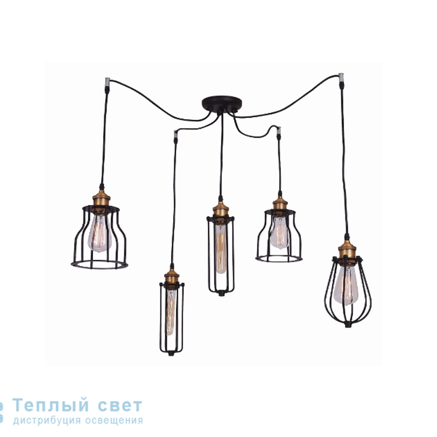 Zambelis 1450 PENDANT LIGHT 5L E27 STEEL подвесной светильник