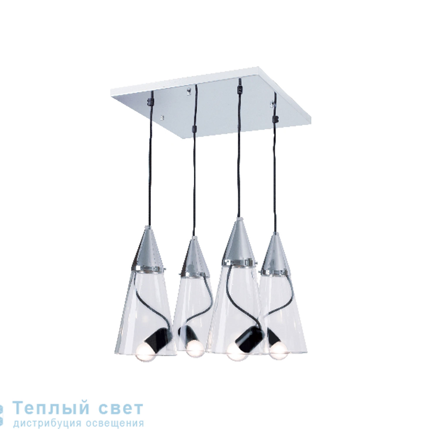 Zambelis 1470 PENDANT LIGHT 4L E27 50*50 BLACK/RED/GREEN METAL-GLASS подвесной светильник
