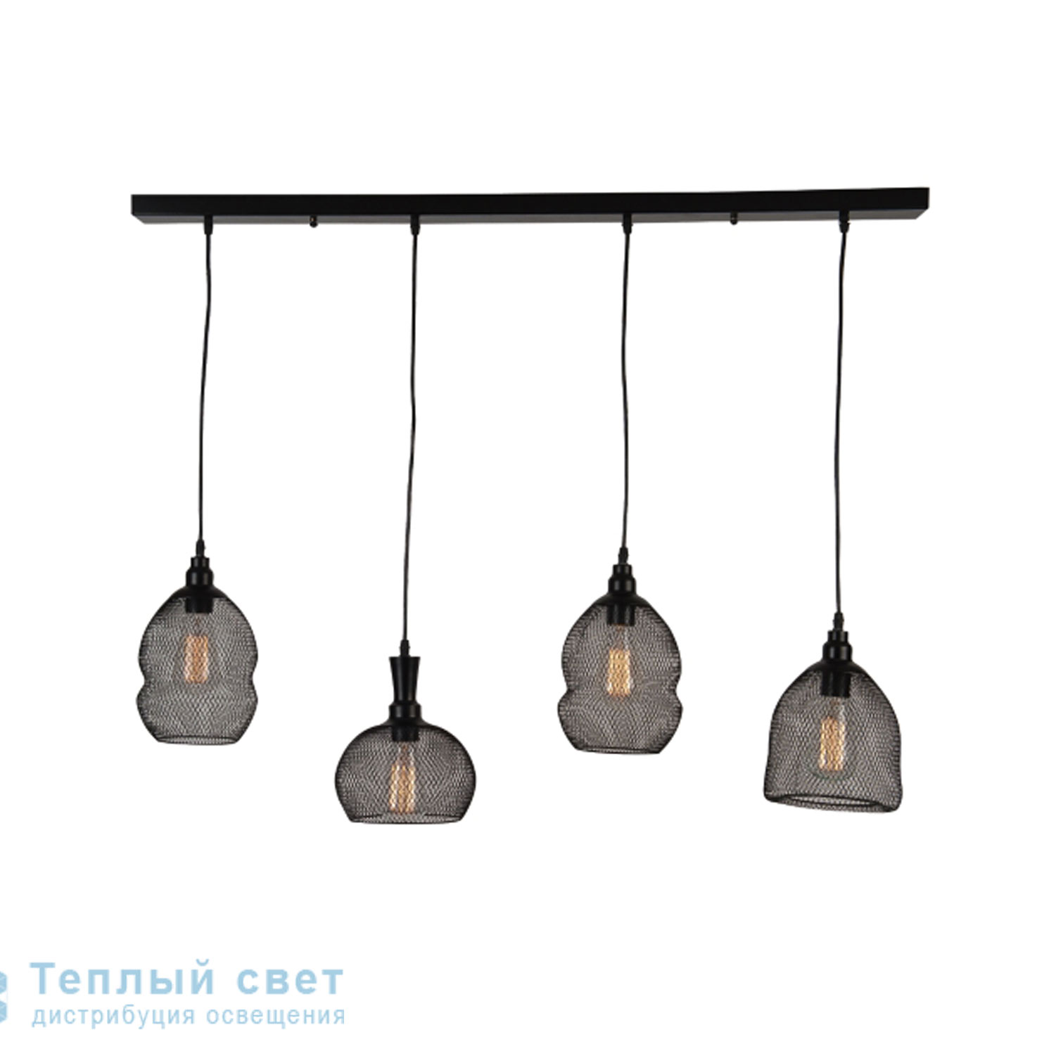 Zambelis 1509 PENDANT LIGHT 4L E27 BLACK STEEL подвесной светильник