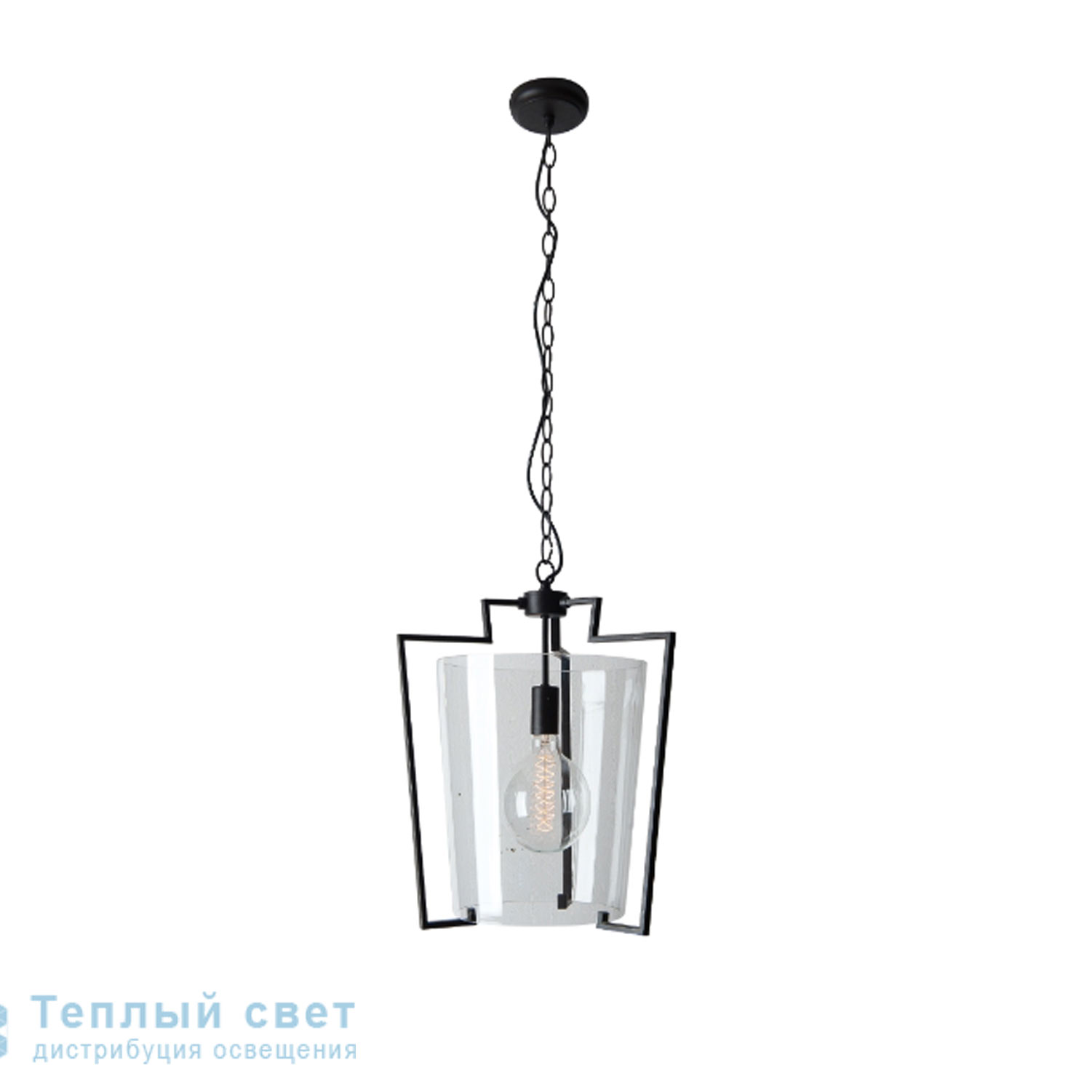 Zambelis 1525 PENDANT LIGHT 1L E27 D39 DARK BROWN STEEL-GLASS подвесной светильник