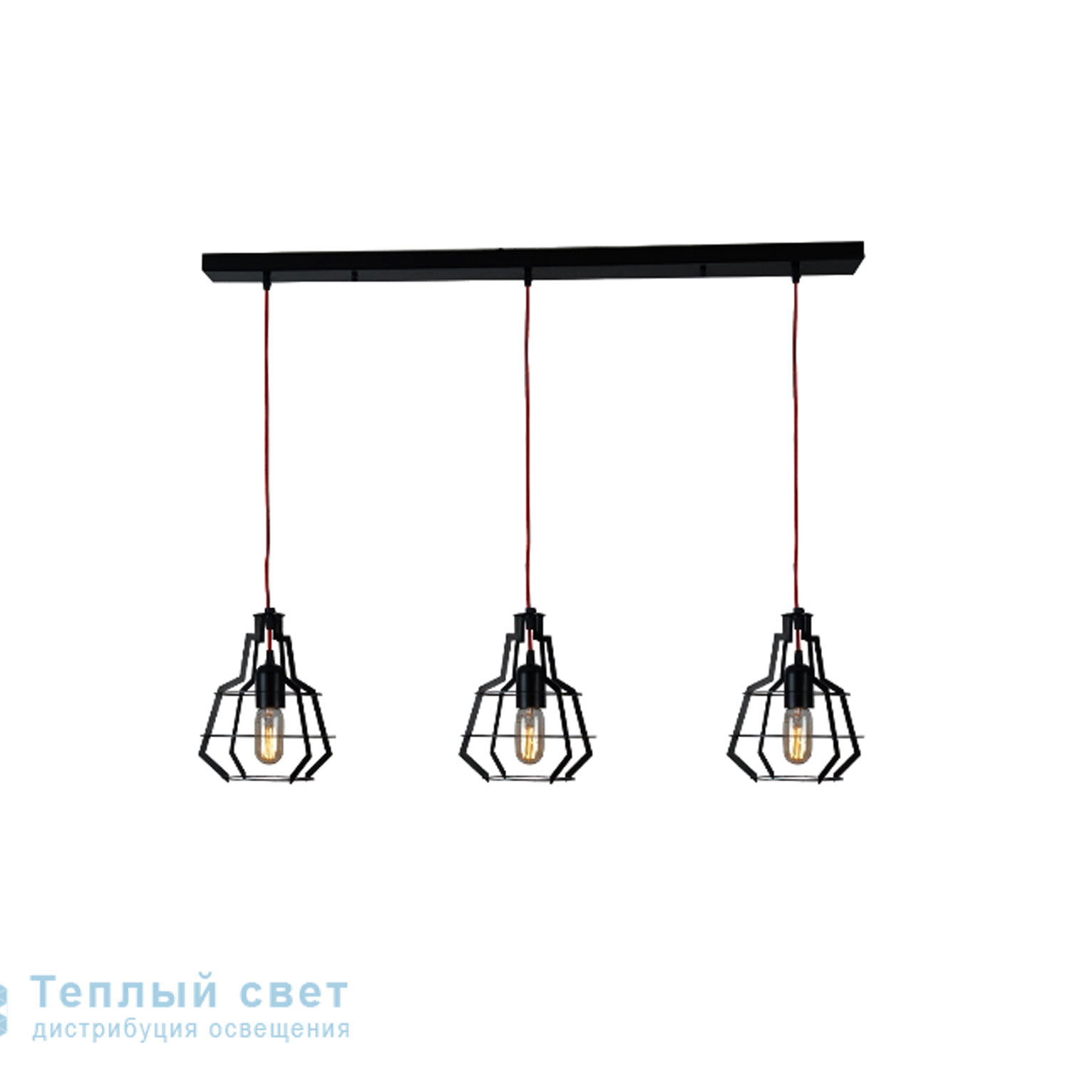 Zambelis 1532 PENDANT LIGHT 3L E27 STEEL BLACK-YELLOW-BLUE-RED подвесной светильник