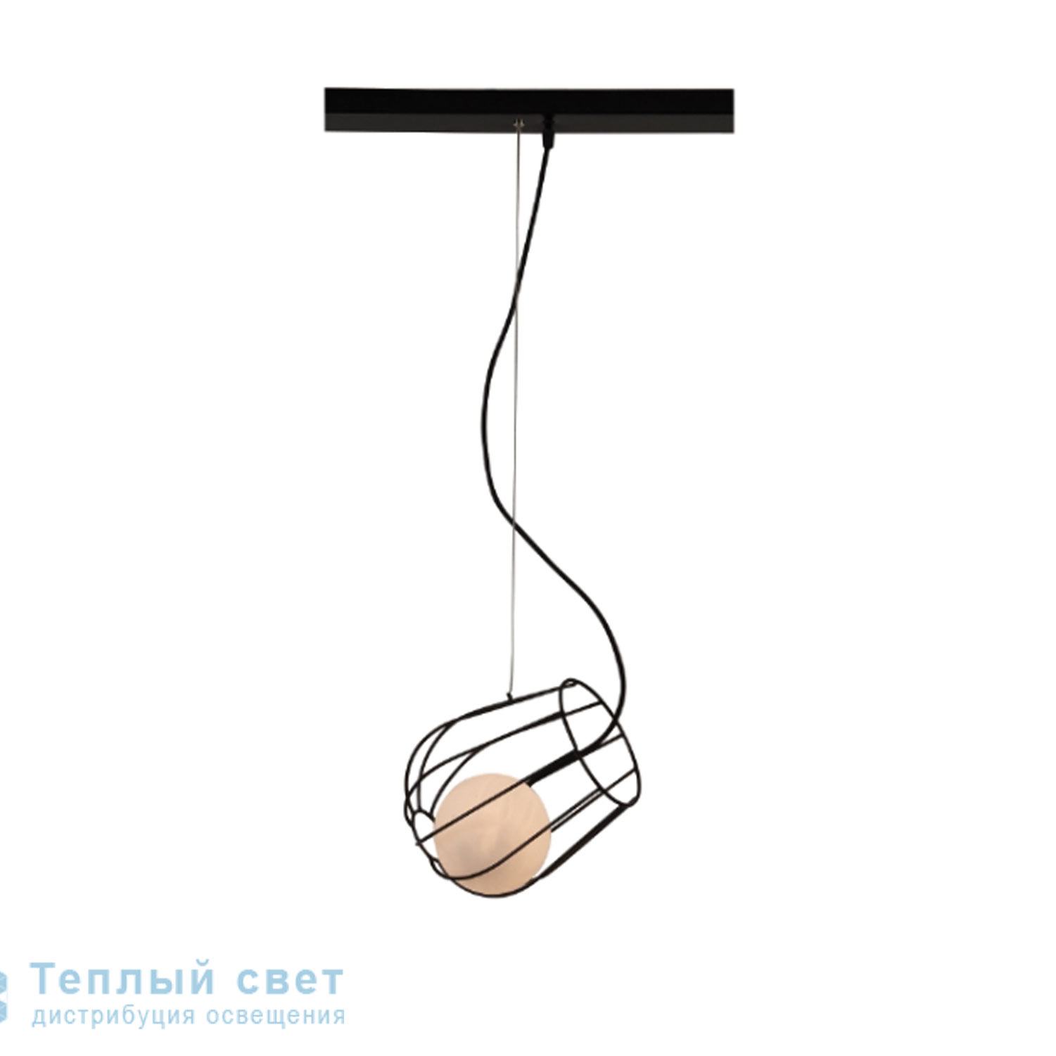 Zambelis 1543 PENDANT LIGHT 1L G9 GLASS-STEEL BLACK подвесной светильник