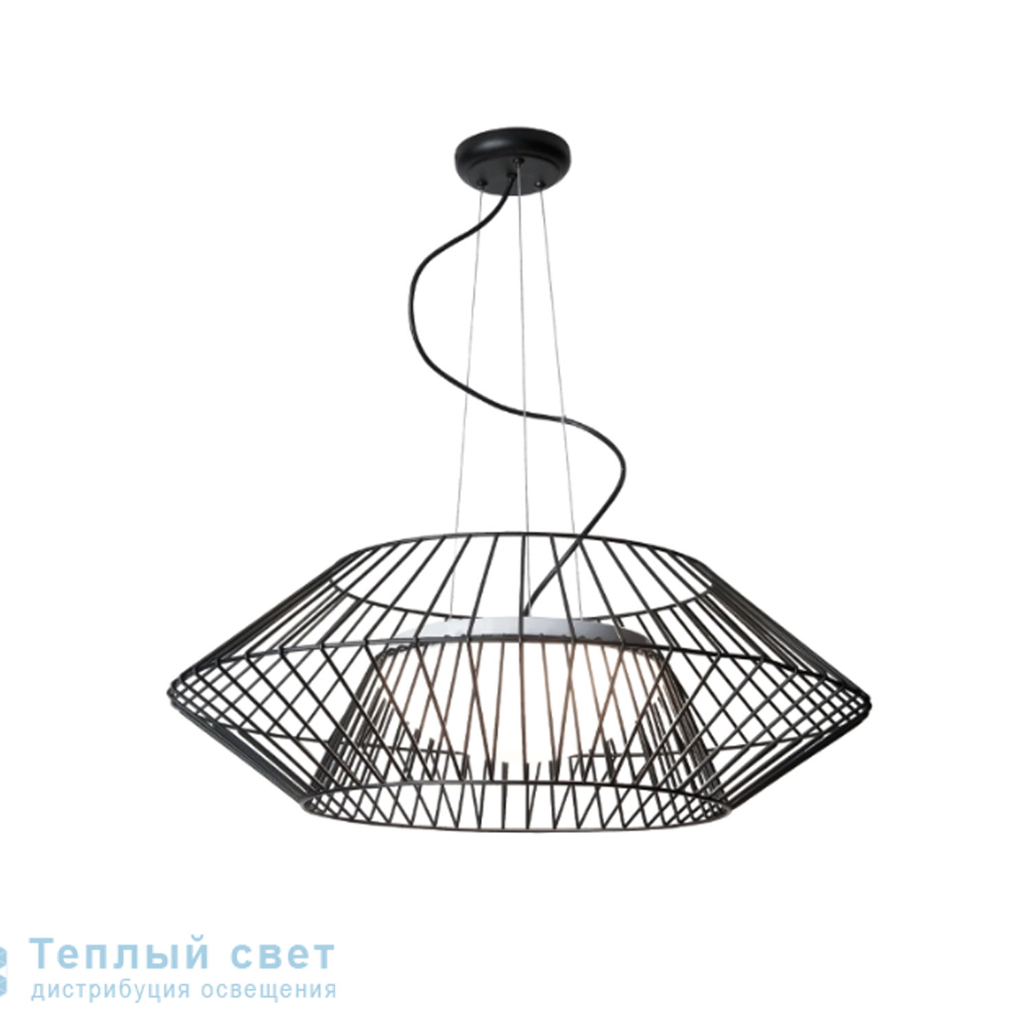 Zambelis 1545 PENDANT LIGHT 3L E27 GLASS-STEEL BLACK подвесной светильник