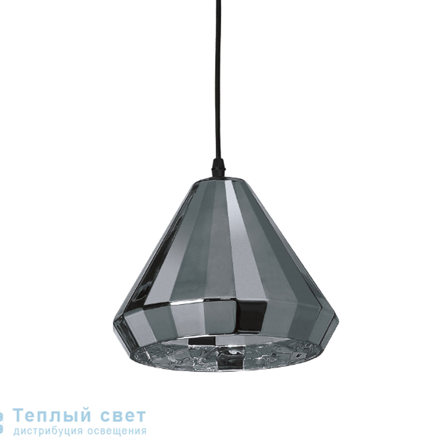Zambelis 15521 PENDANT LIGHT 1L E27 D21 CHROME GLASS подвесной светильник