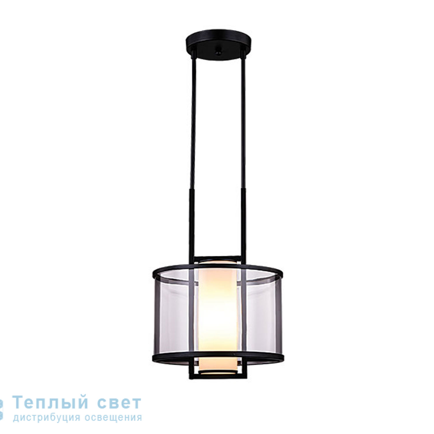 Zambelis 16107 PENDANT LIGHT 1 E14 D31 BLACK METAL-GLASS подвесной светильник