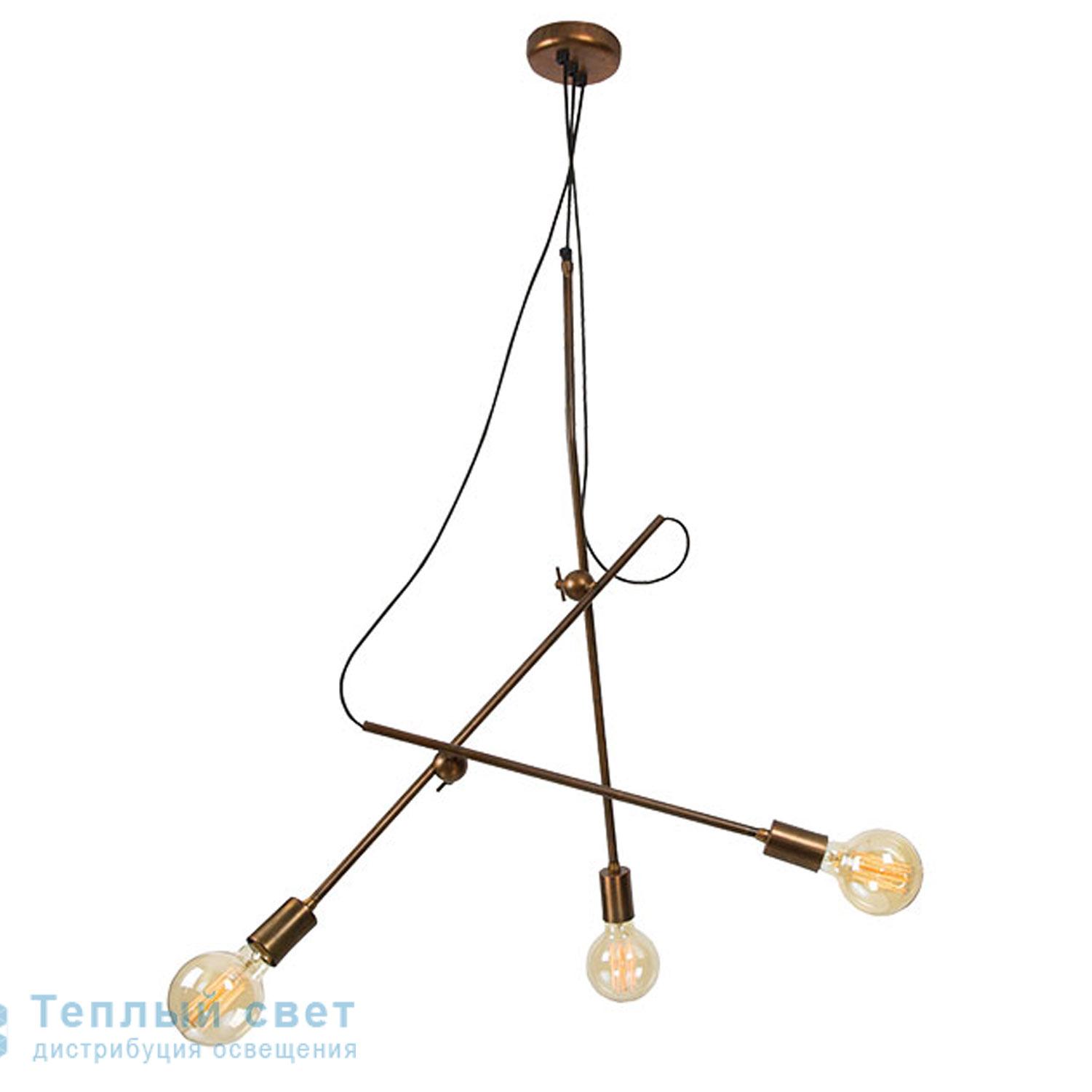Zambelis 16128 PENDANT LIGHT 3L E27 COPPER RUSTY METAL подвесной светильник