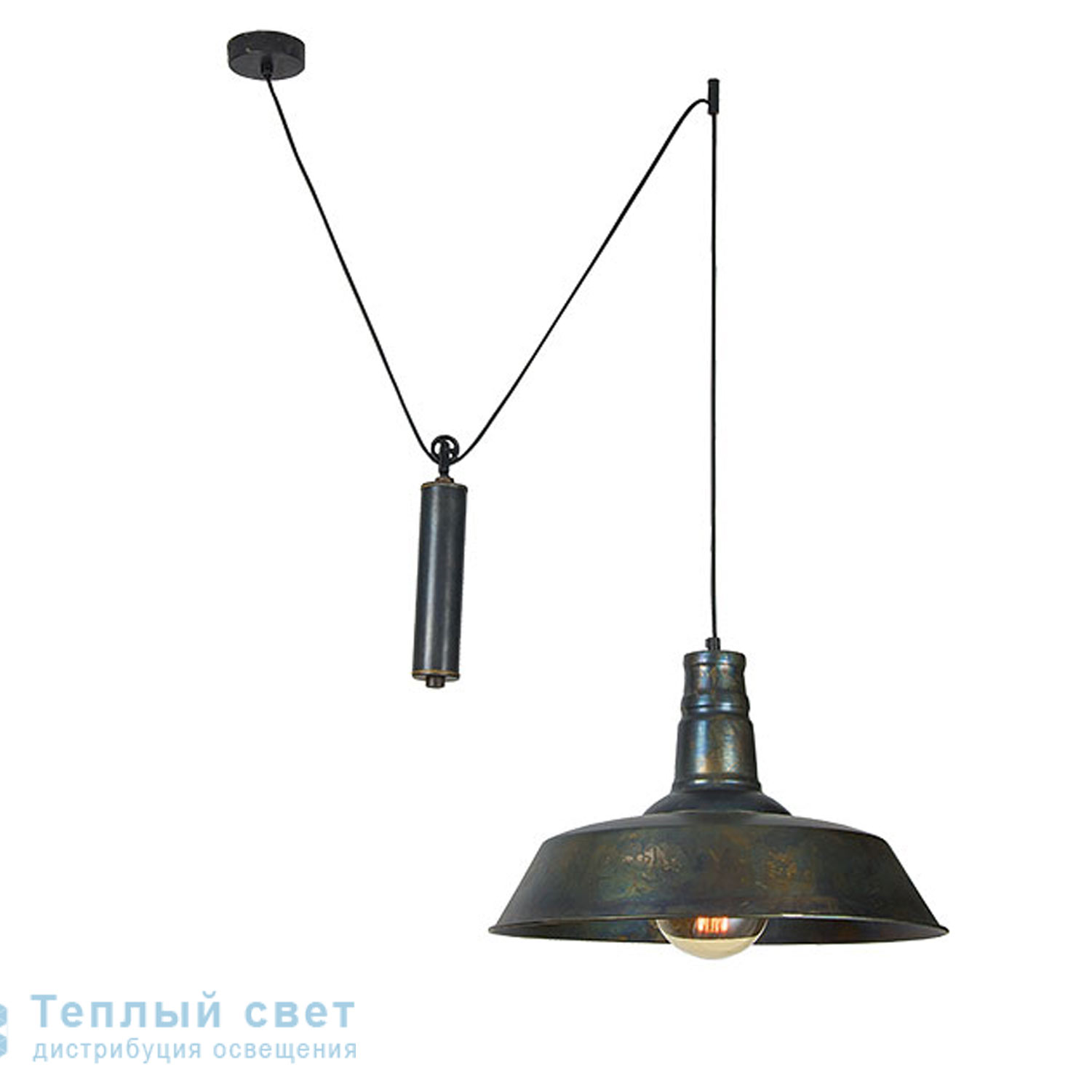 Zambelis 16129 PENDANT LIGHT 1L D46 OLD STEEL METAL подвесной светильник