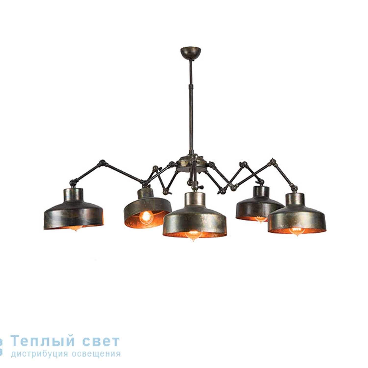 Zambelis 16133 PENDANT LIGHT 5L E27 D100 OLD STEEL METAL подвесной светильник