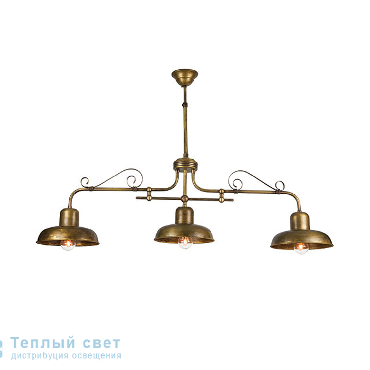 Zambelis 16137 PENDANT LIGHT 3L E27 RUSTY-BRONZE BRASS подвесной светильник