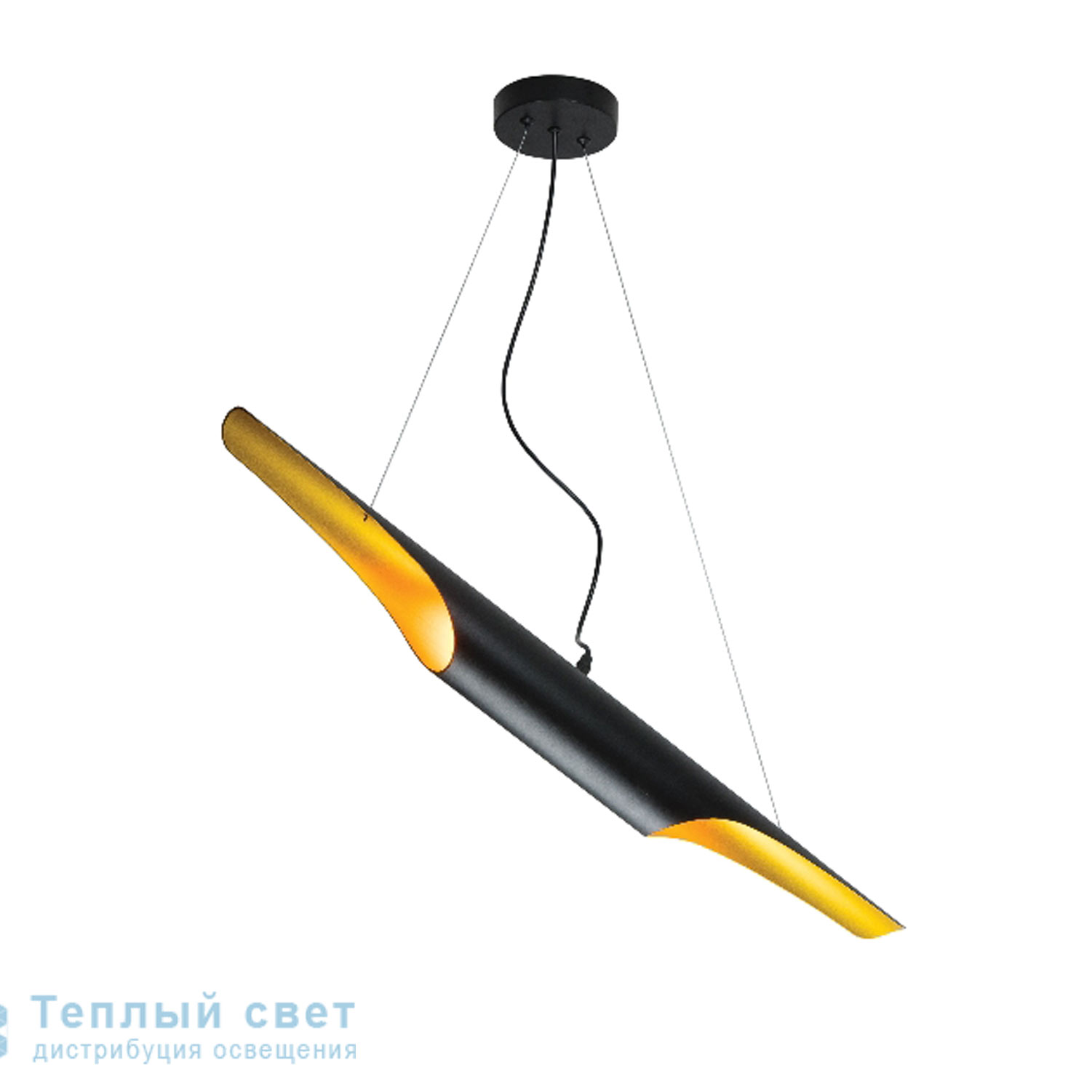 Zambelis 1619 PENDANT LIGHT 2XG9 BLACK-GOLD ALUMINIUM подвесной светильник