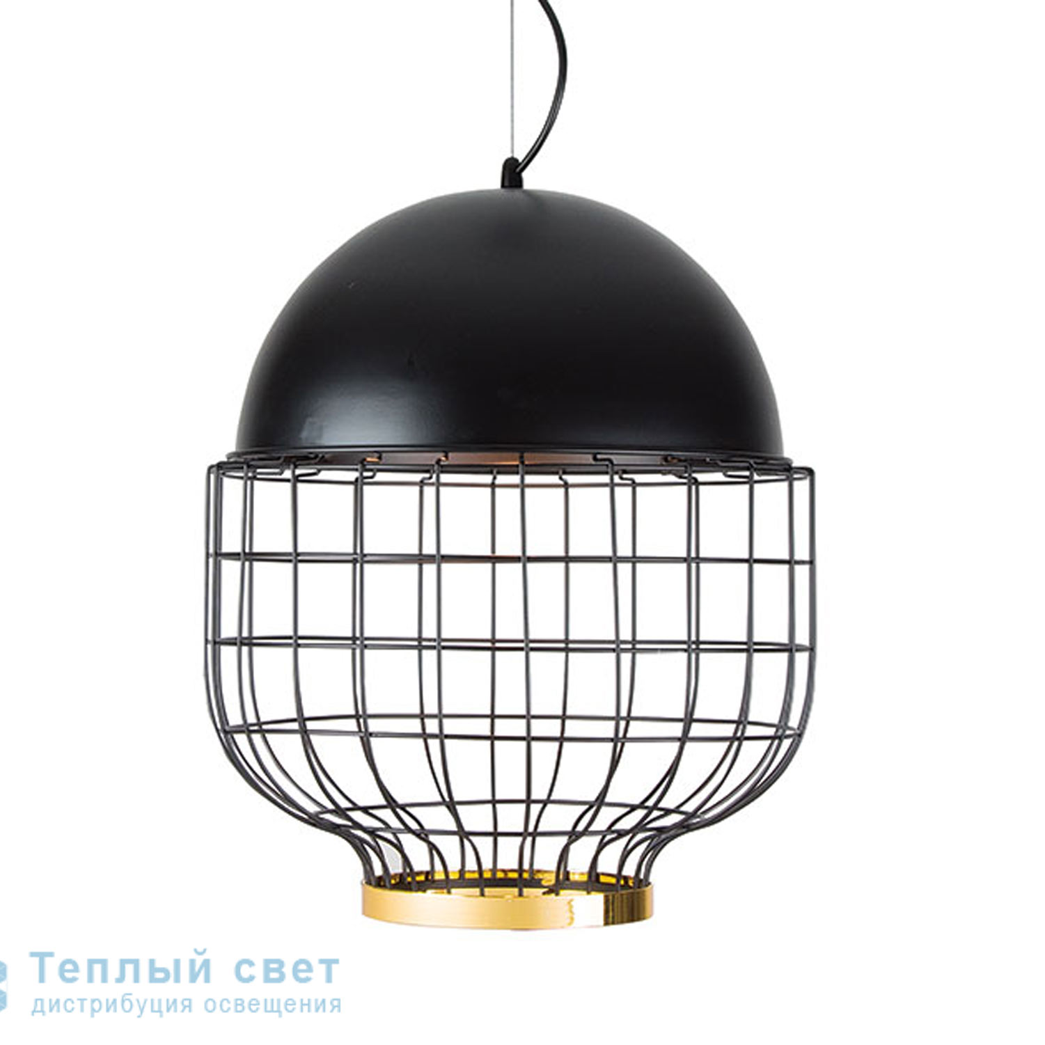Zambelis 1629 PENDANT LIGHT 1L E27 METAL BLACK-GOLD подвесной светильник