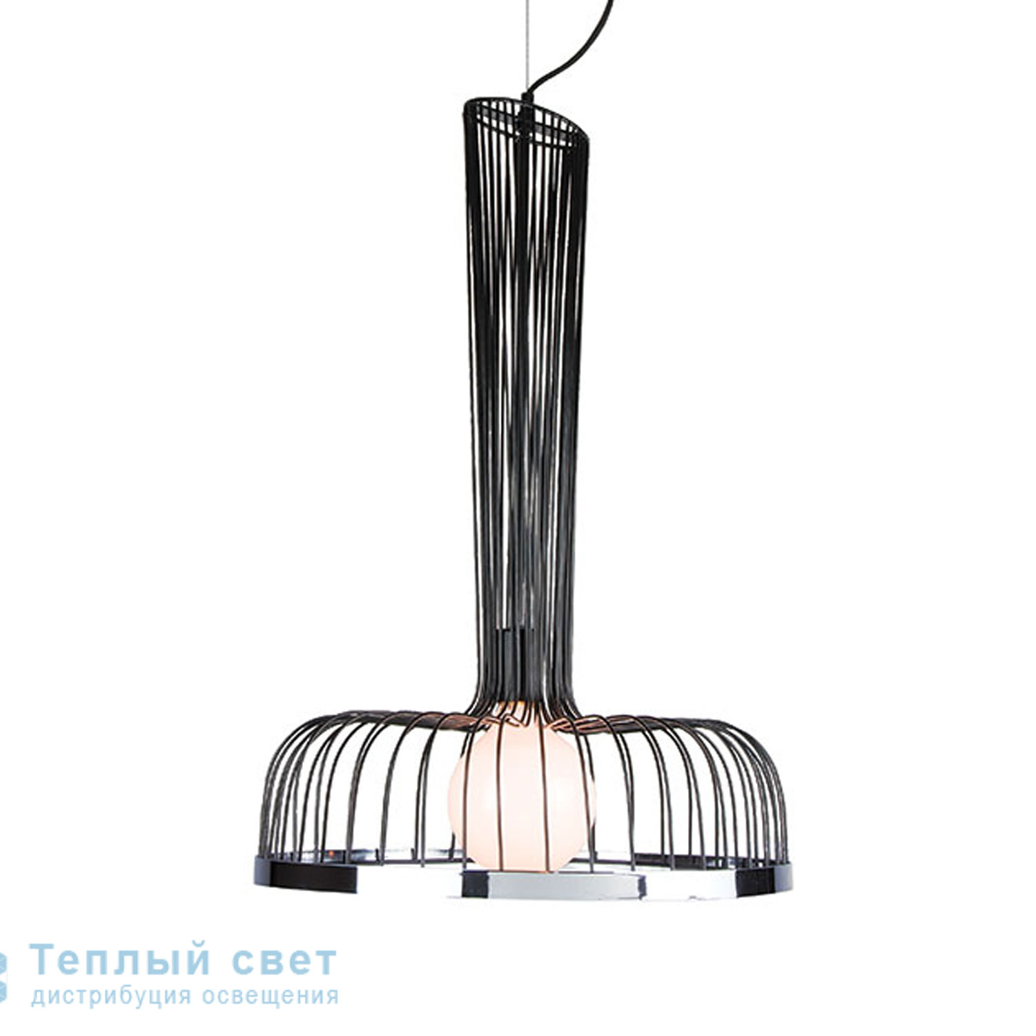 Zambelis 1635 PENDANT LIGHT 1L E27 METAL BLACK-CHROME подвесной светильник