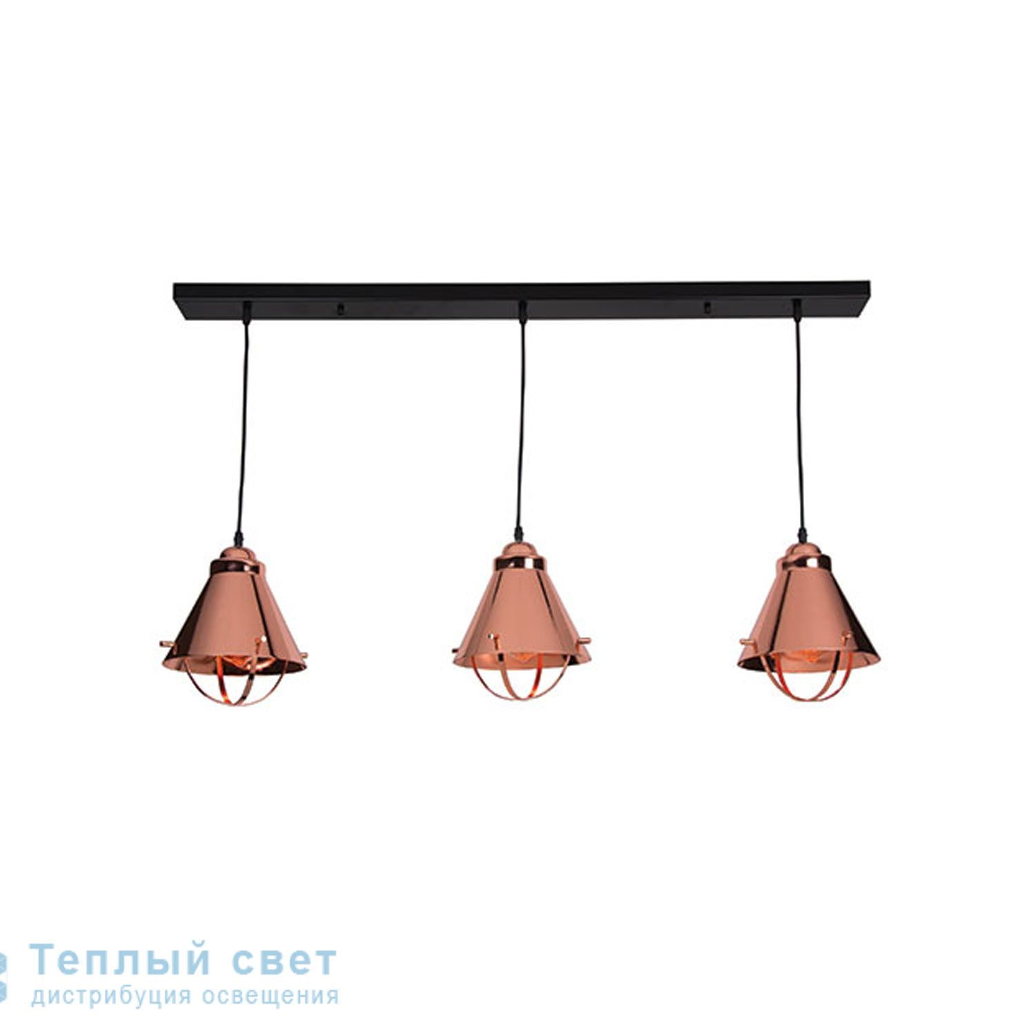 Zambelis 1694 PENDANT LIGHT 3L E27 COPPER METAL-BLACK подвесной светильник