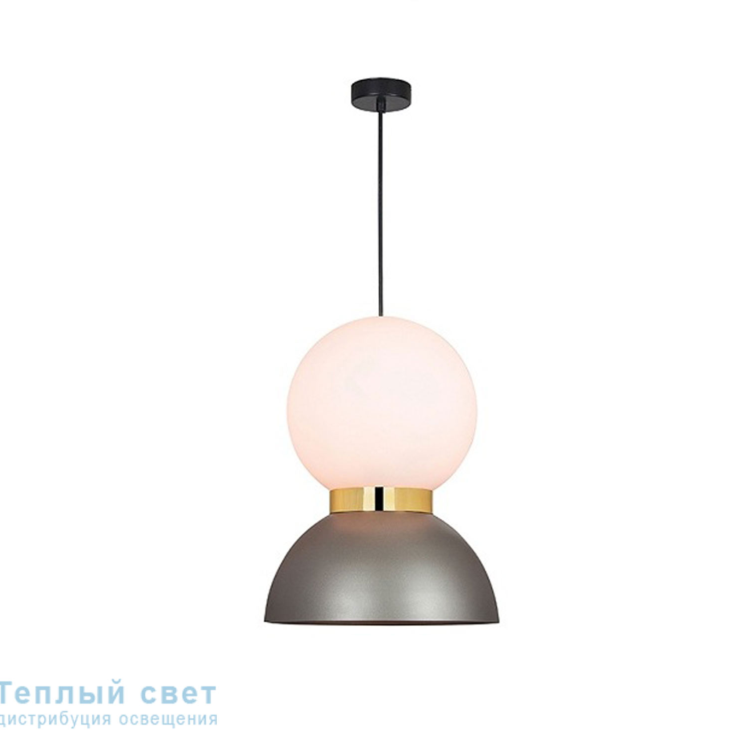 Zambelis 17035 PENDANT LIGHT 3xG9 LED,1xE27 ALUMINIUM-GLASS GREY-GOLD подвесной светильник