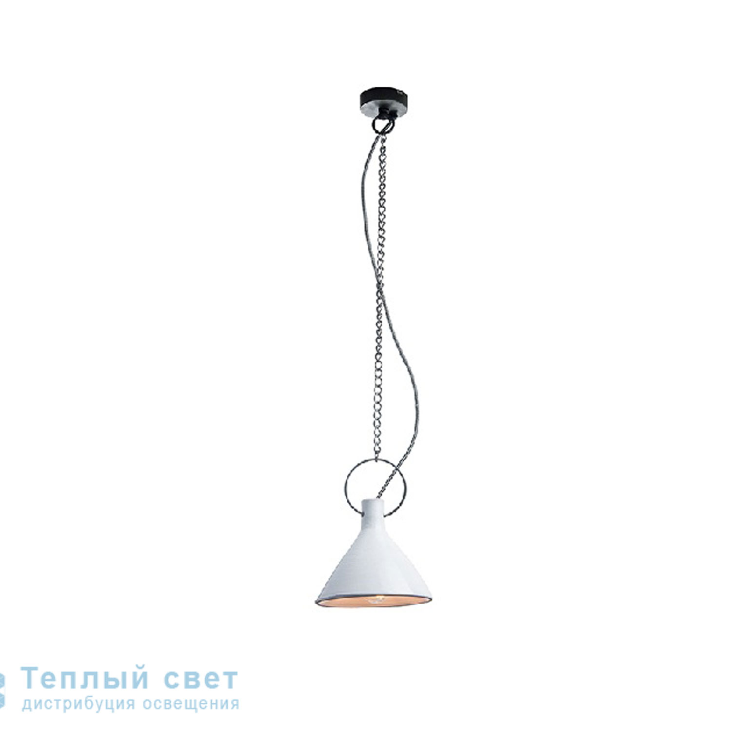Zambelis 17063 PENDANT LIGHT 1L E14 D18 WHITE CLAY подвесной светильник