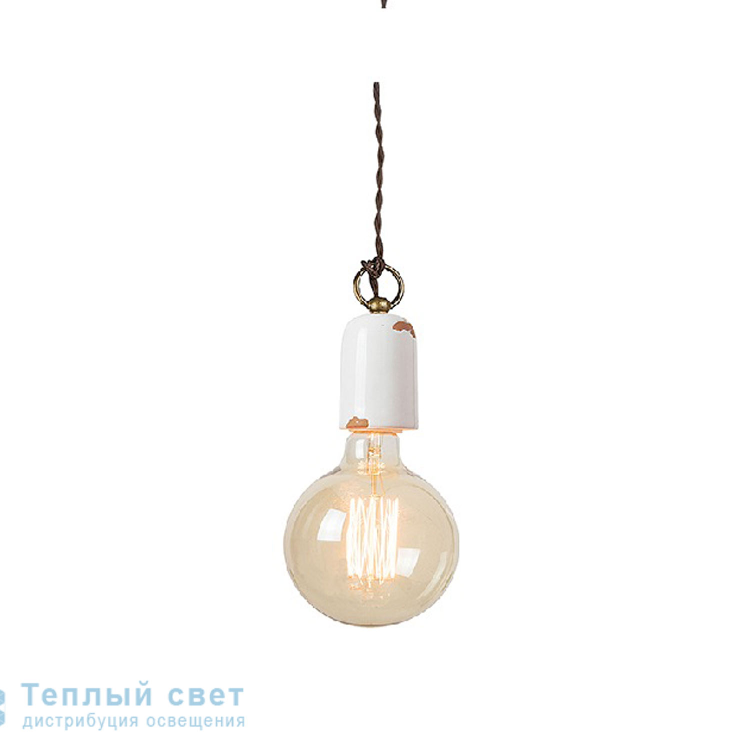 Zambelis 17066 PENDANT LIGHT 1L E27 D6 WHITE CLAY подвесной светильник