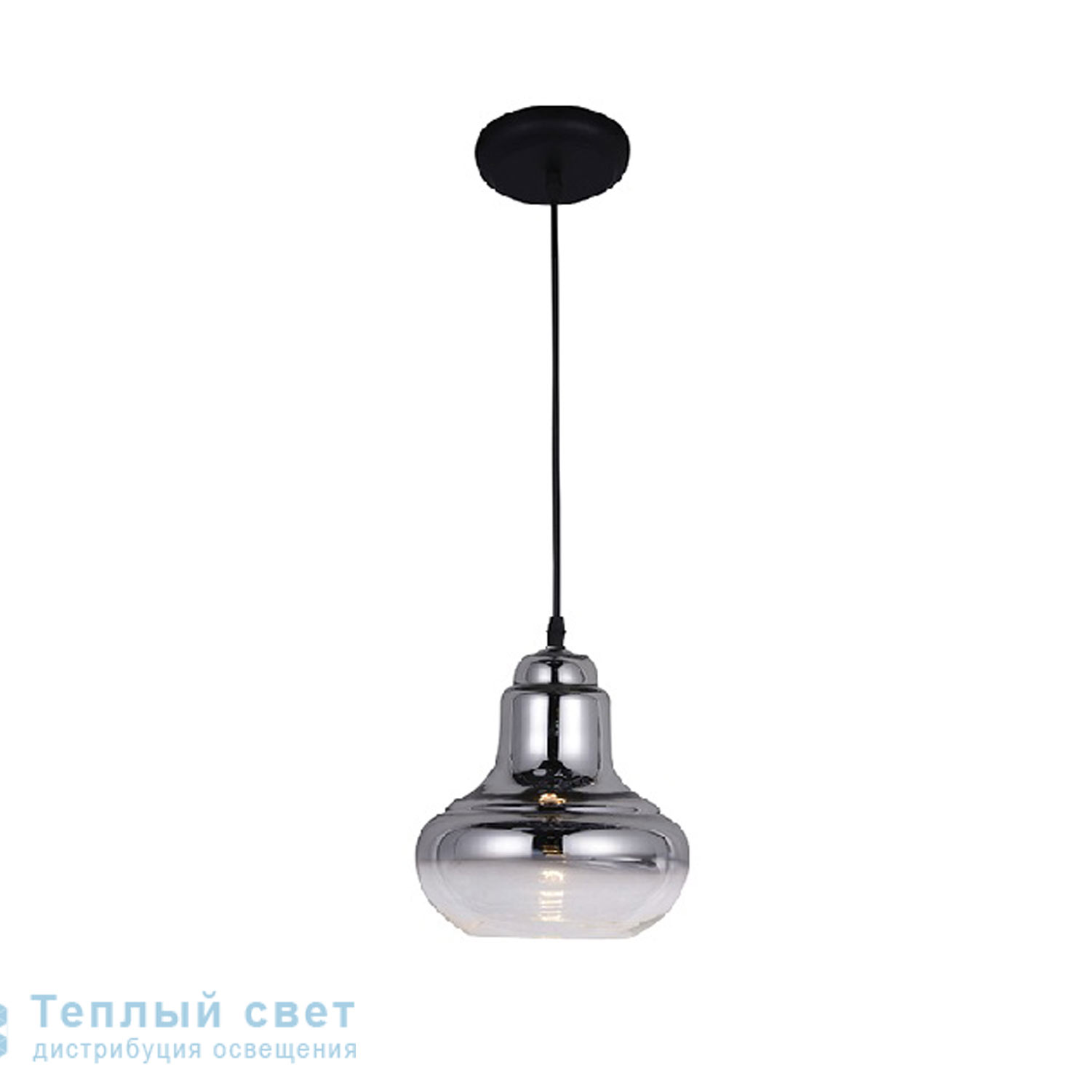 Zambelis 17080 PENDANT LIGHT 1L E27 D19 SILVER GLASS подвесной светильник