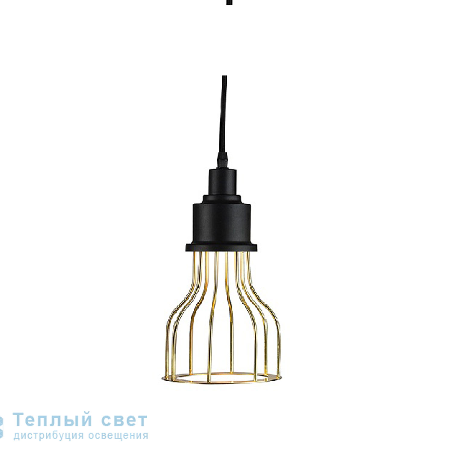 Zambelis 17084 PENDANT LIGHT LED D15 BLACK-GOLD METAL подвесной светильник