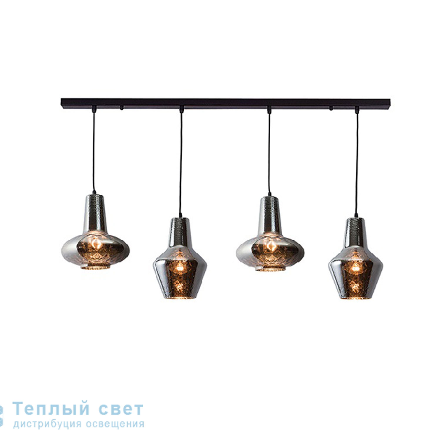 Zambelis 17151 PENDANT LIGHT 4L E27 GLASS CHROME подвесной светильник
