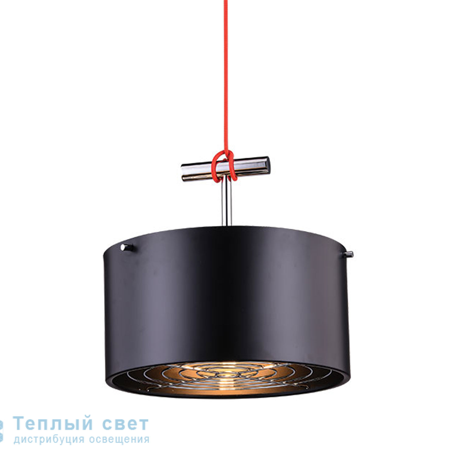Zambelis 16146 PENDANT LIGHT 1L E27 D39 BLACK-CHROME METAL подвесной светильник