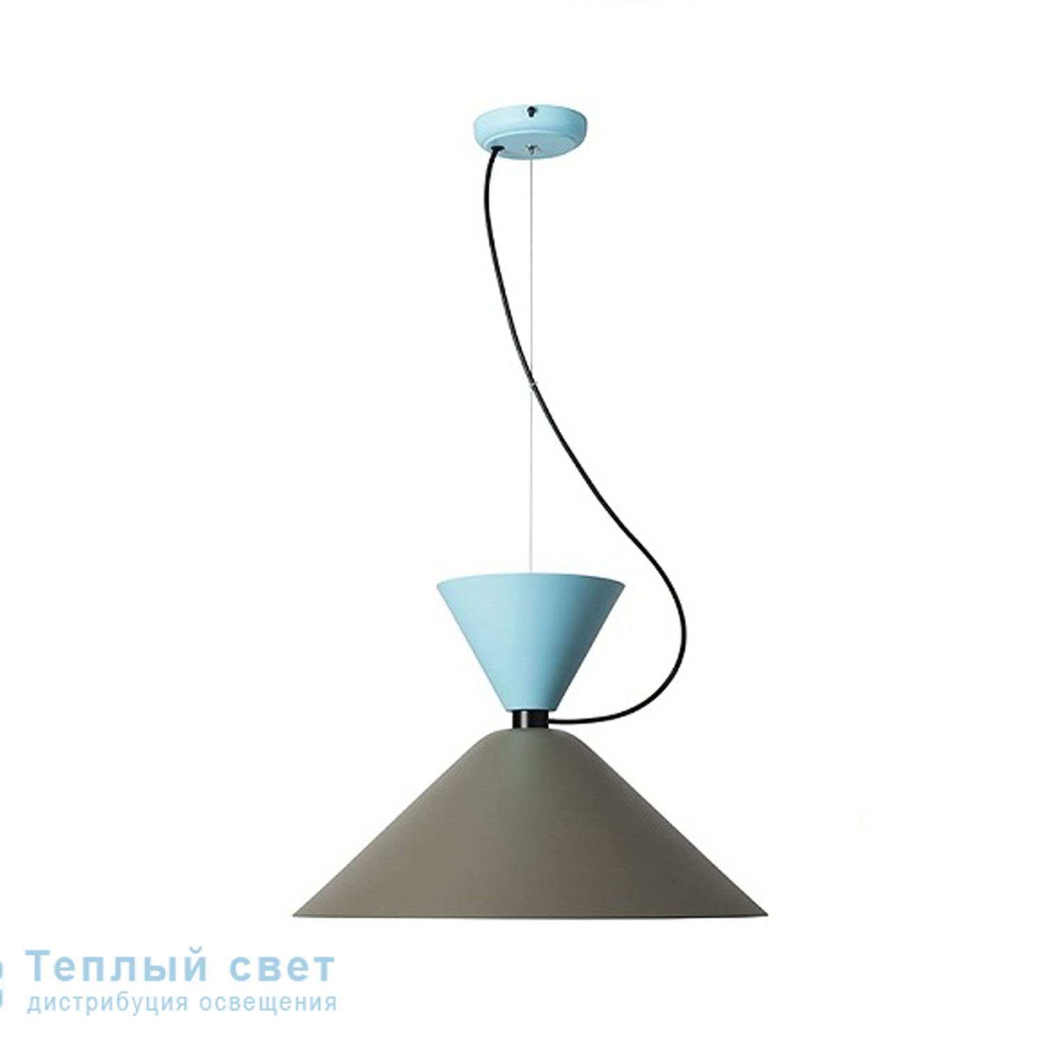 Zambelis 17032 PENDANT LIGHT 1L E27 ALUMINIUM GREY-LIGHT BLUE подвесной светильник