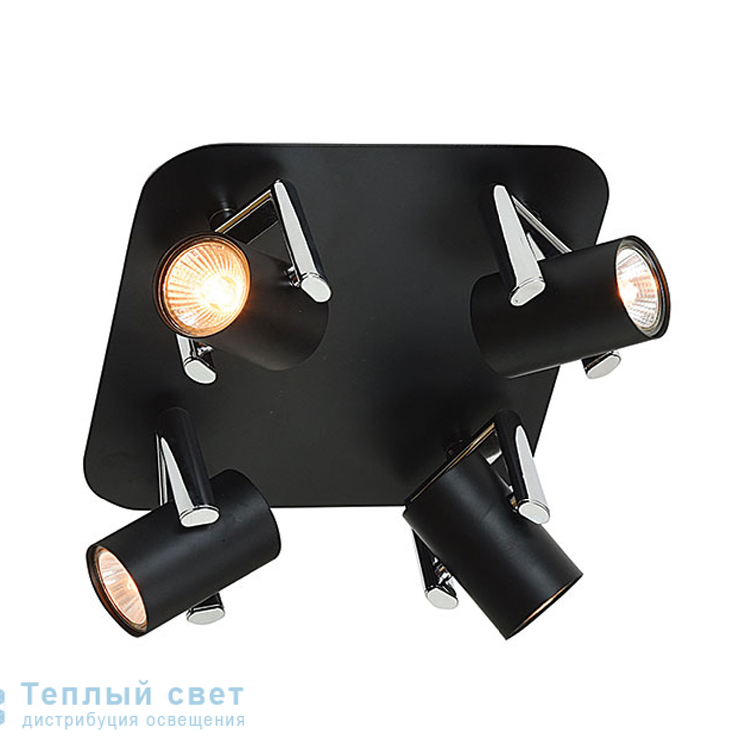 Zambelis 16188 CELILING LIGHT 4L GU10 25X25 BLACK-CHROME METAL прожектор