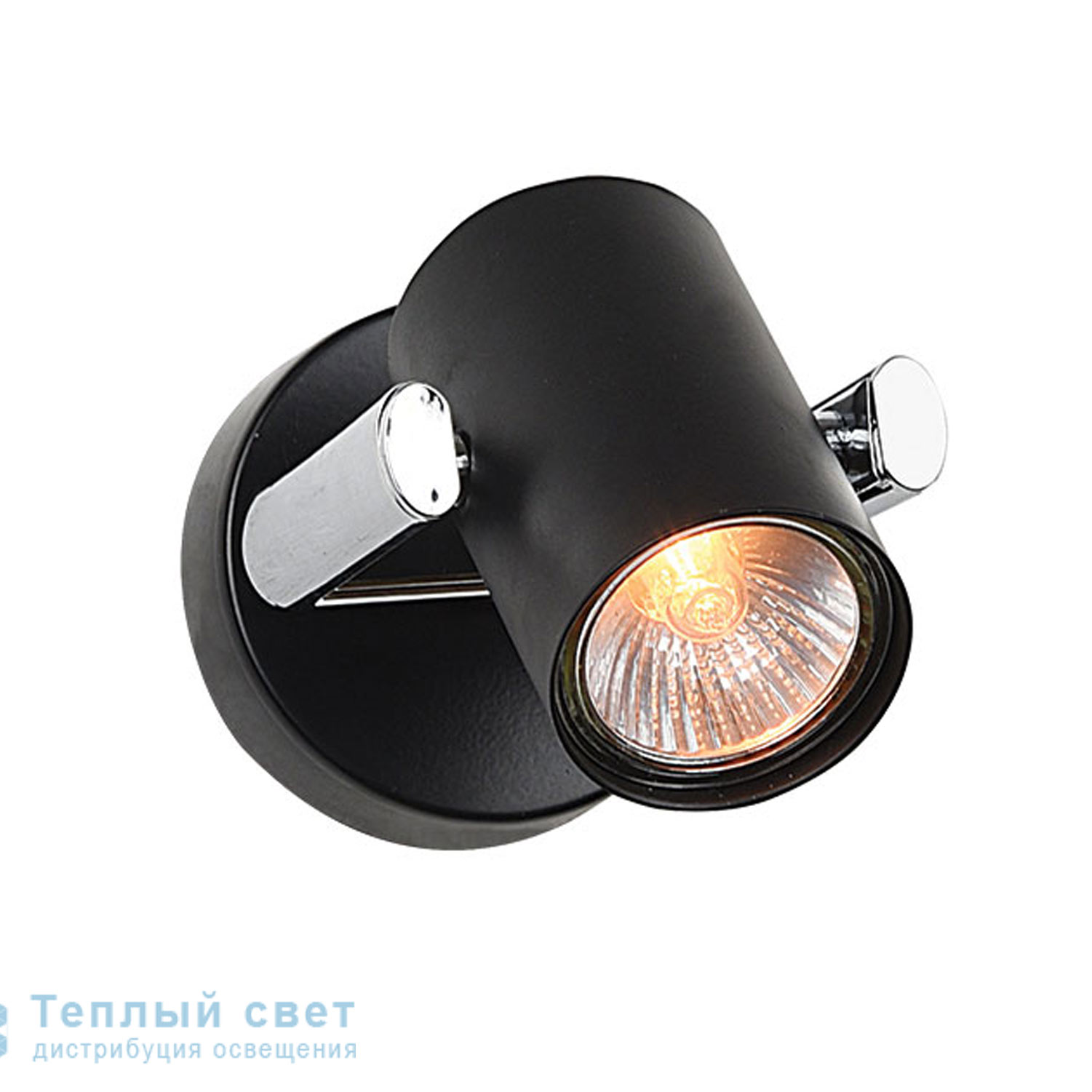 Zambelis 16189 SPOT LIGHT 1L GU10 D8 BLACK-CHROME METAL прожектор