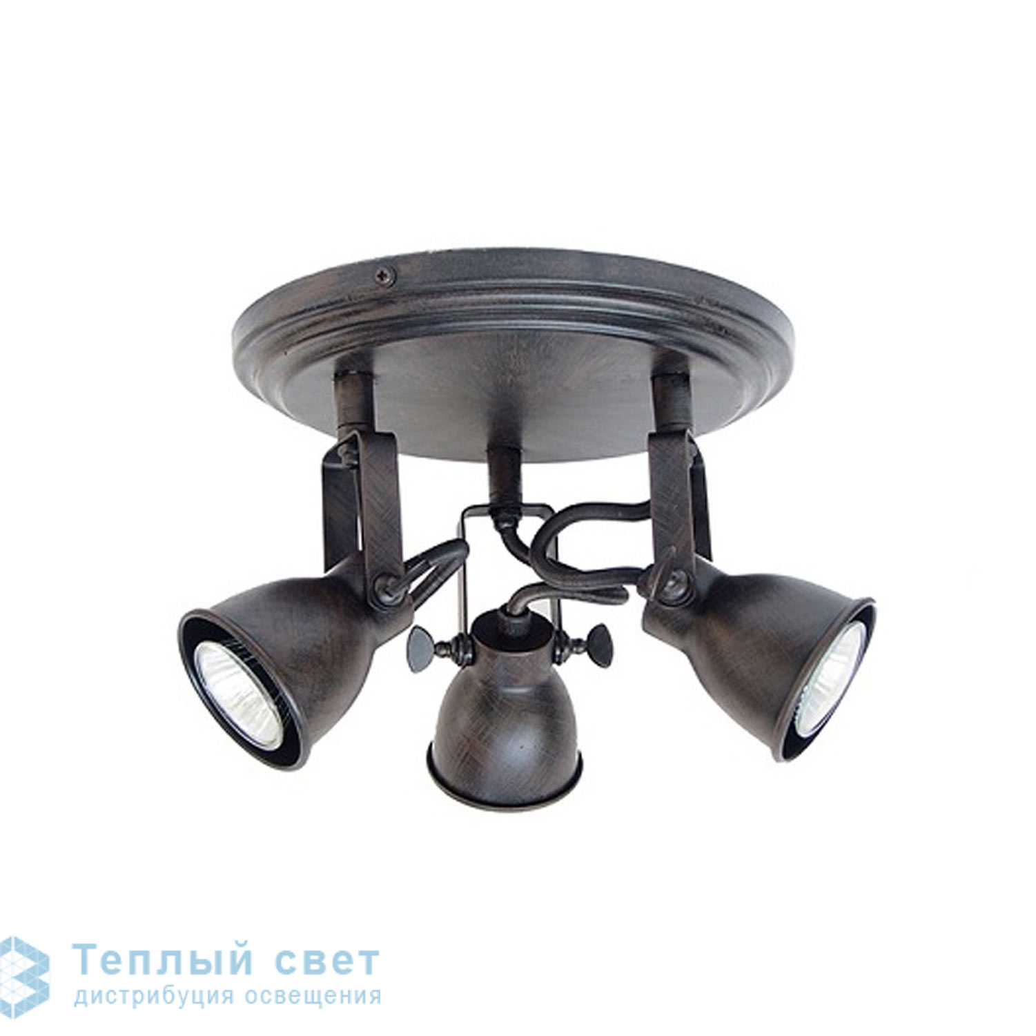 Zambelis 17142 CEILING LIGHT 3L GU10 D24 BROWN METAL прожектор