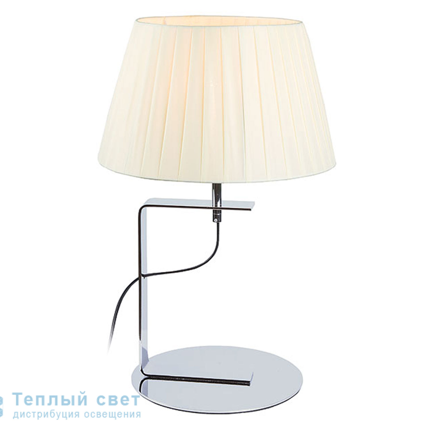 Zambelis H09 TABLE LAMP 1L E27 BEIGE SHADE-CHROME METAL настольная лампа