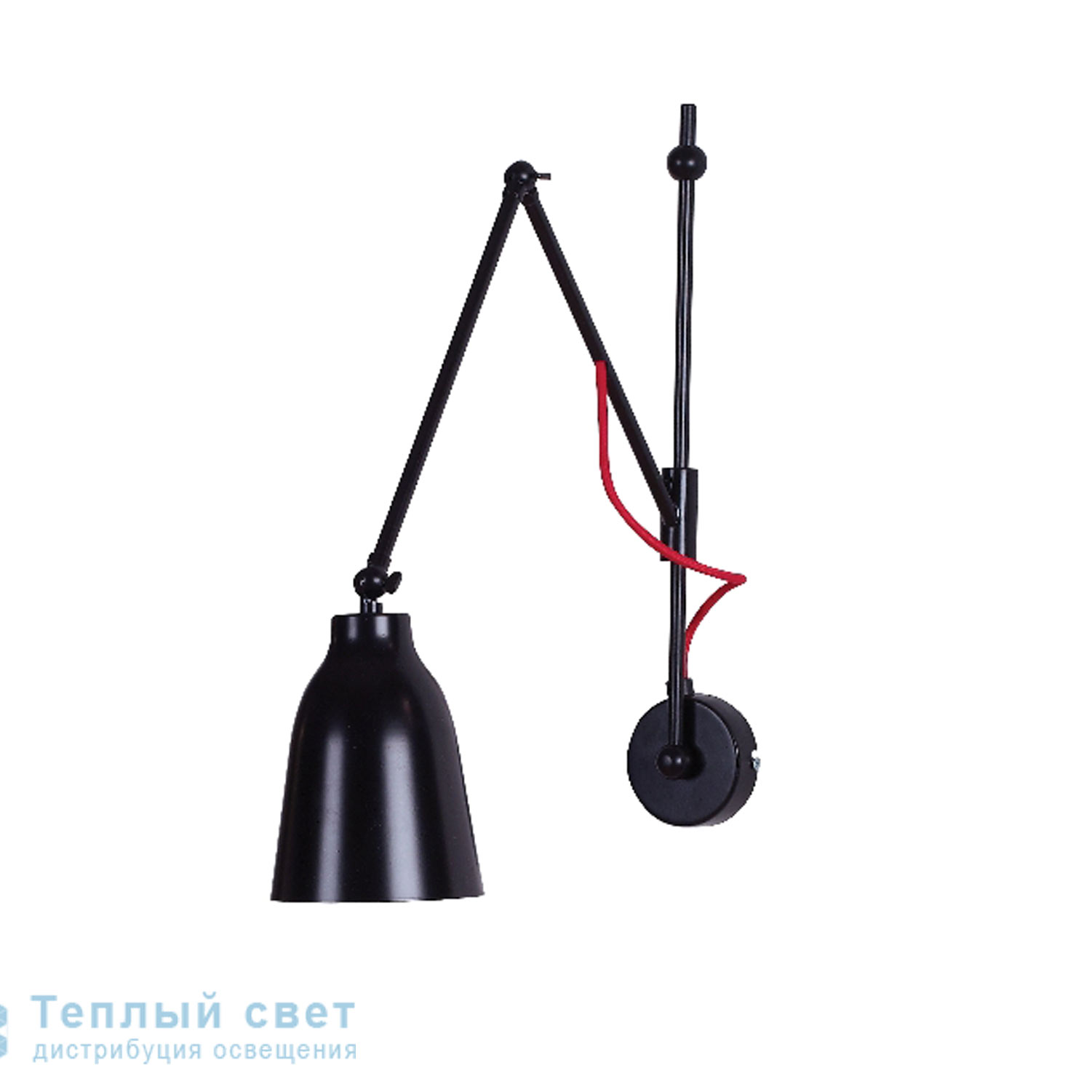 Zambelis 1482 SCONCE 1L E14 BLACK/WHITE/CHROME/RED STEEL настенный светильник