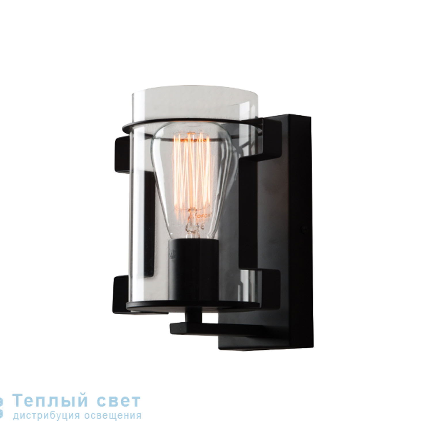 Zambelis 1527 SCONCE 1L E27 DARK BROWN STEEL-GLASS настенный светильник