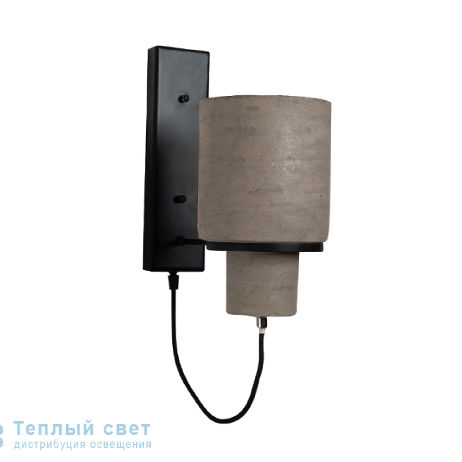 Zambelis 1585 SCONCE 1L E27 CONCRETE-BLACK BASE настенный светильник