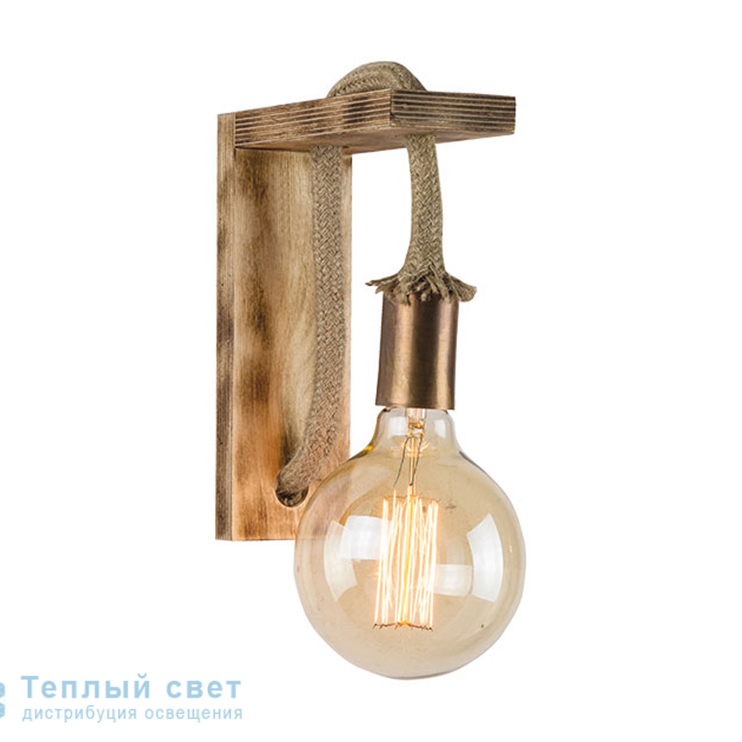 Zambelis 16167 SCONCE 1L E27 COPPER RUSTY METAL-WOOD настенный светильник